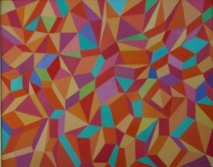 geometric omposition, 2020. oil on canvas, 80x100 cm
